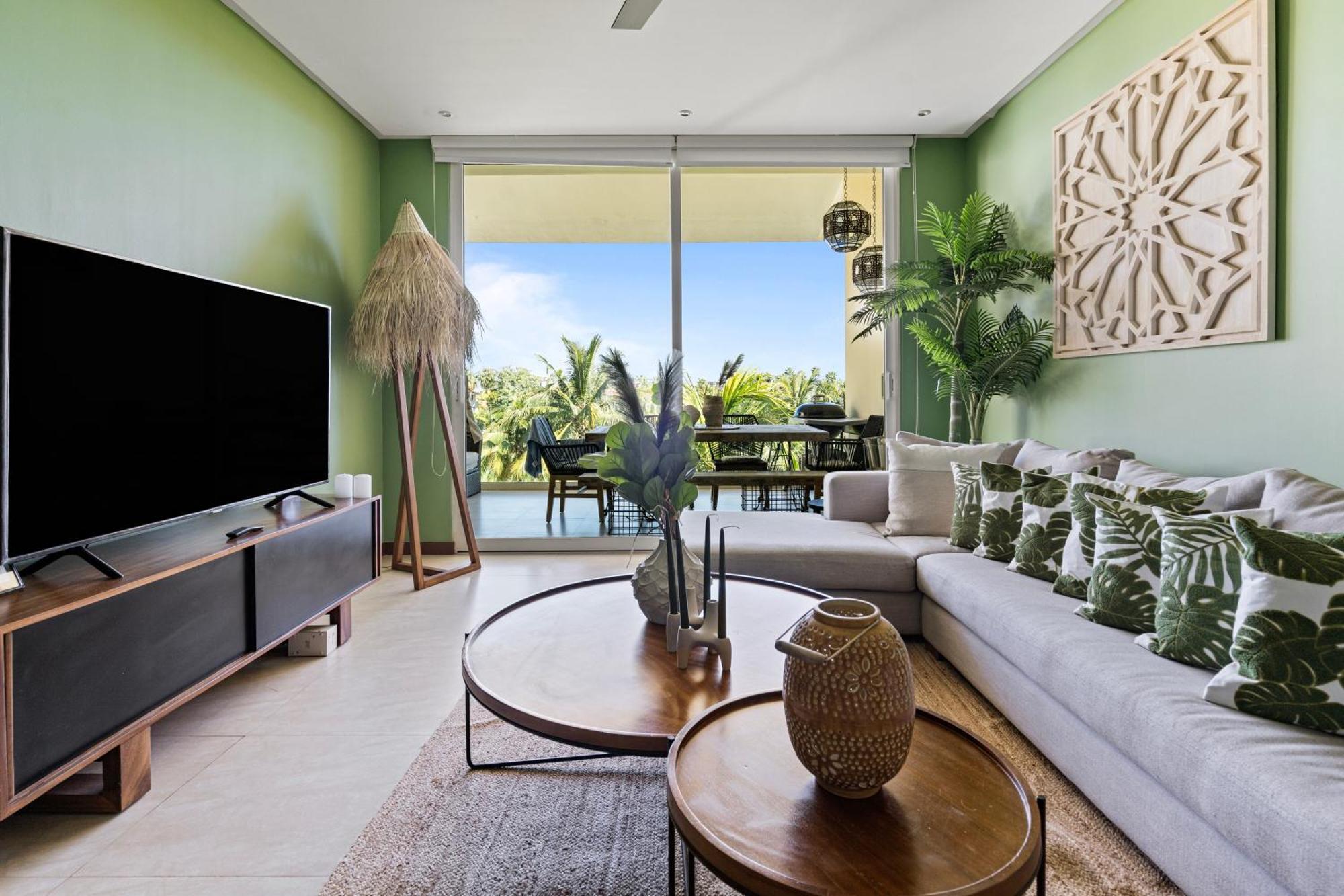 Stylish Peninsula Golf 3Br Oasis With Pool Apartment Nuevo Vallarta Luaran gambar