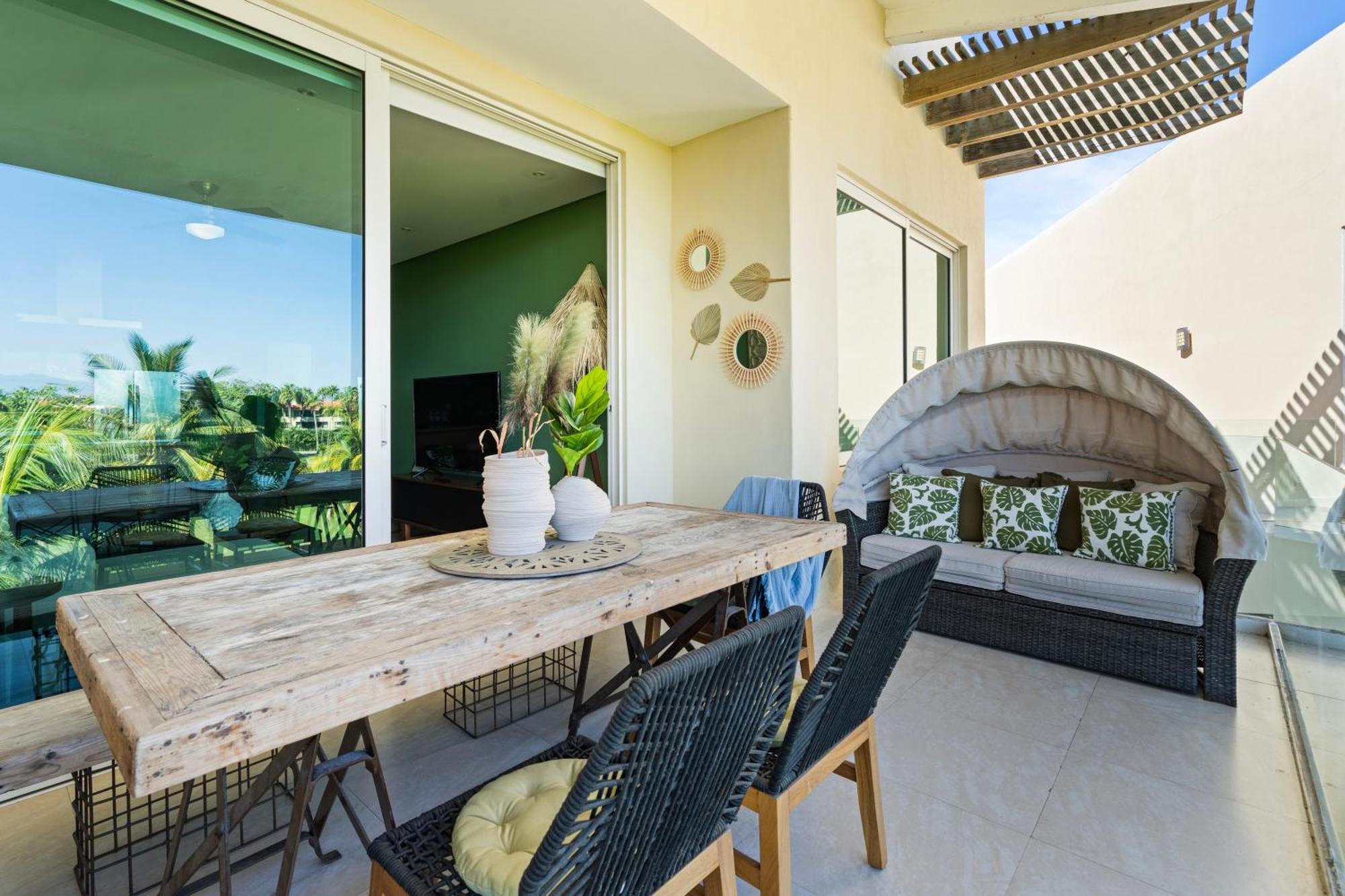 Stylish Peninsula Golf 3Br Oasis With Pool Apartment Nuevo Vallarta Luaran gambar