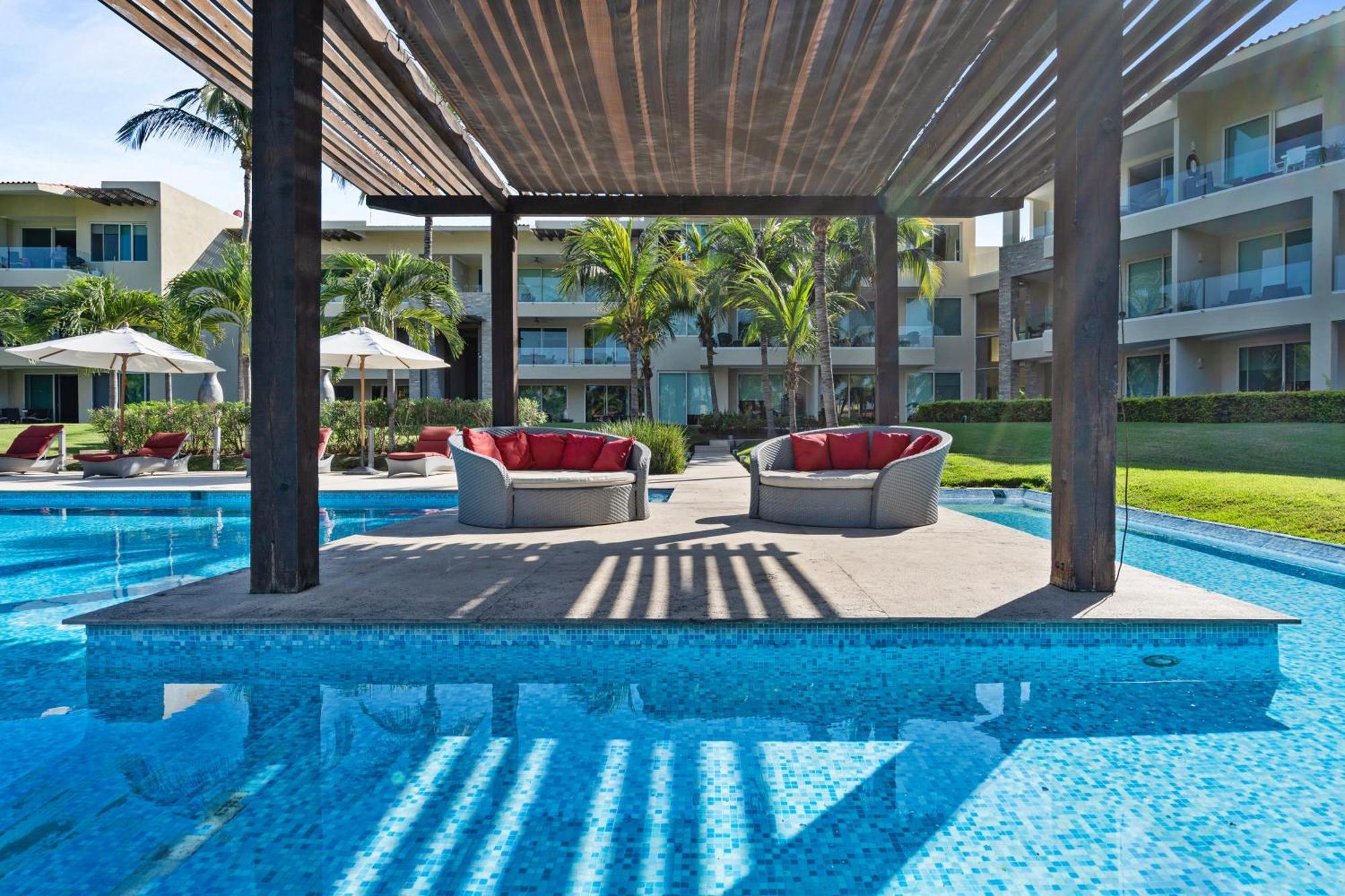 Stylish Peninsula Golf 3Br Oasis With Pool Apartment Nuevo Vallarta Luaran gambar